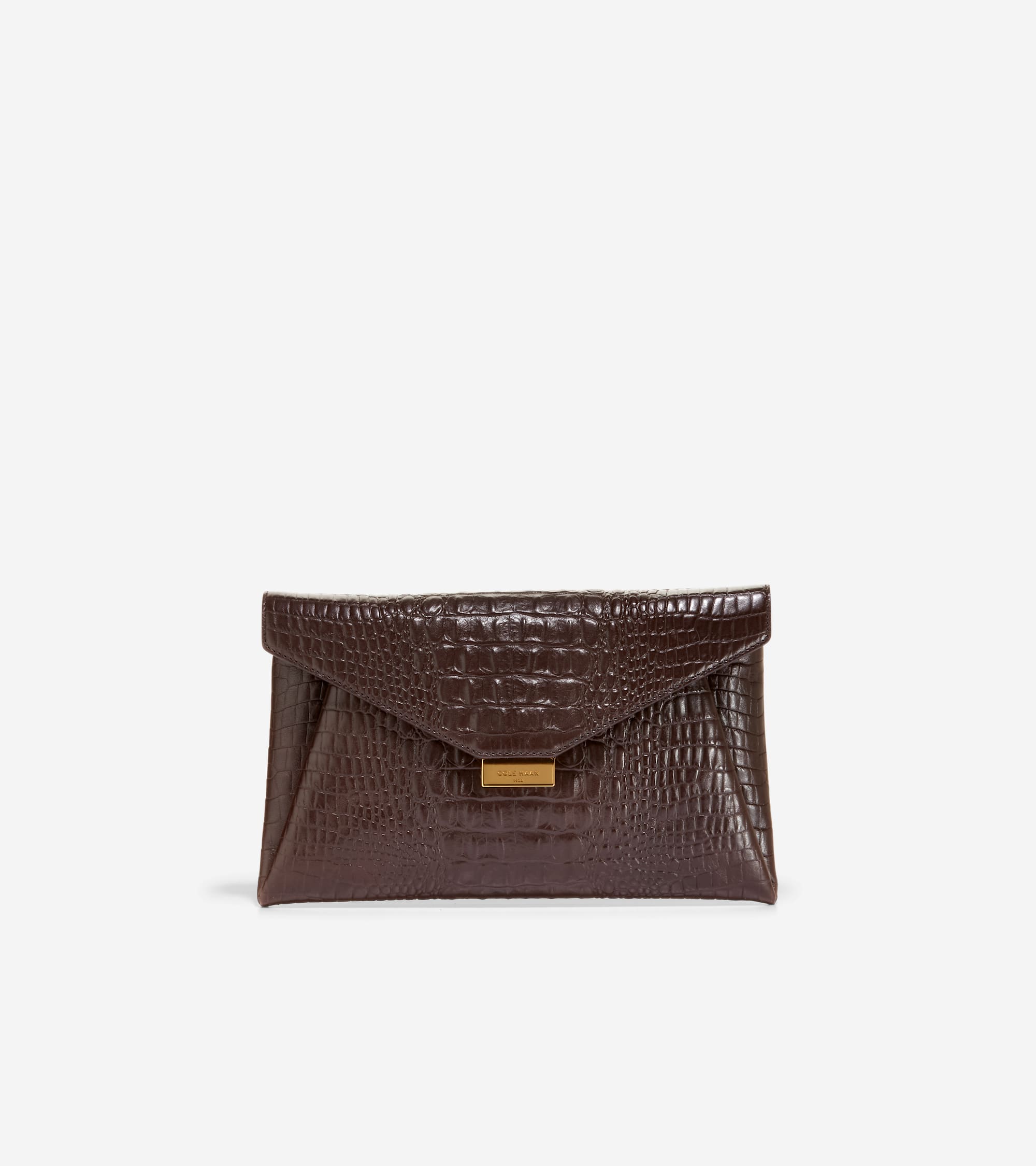 Brown envelope clutch best sale